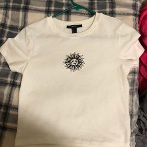 Sun and moon shirt white